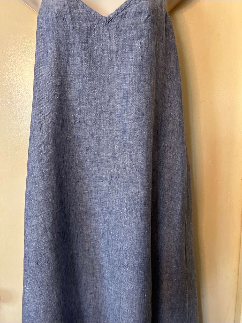 Artisan Ny Chambray Blue Linen Maxi Slip Dress size 6 - Picture 4 of 11